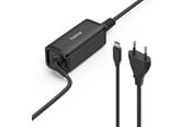 Nettbrett - Adaptere og ladere - Hama Notebook Power Supply USB-C Gan 100-240V 5-20V/65W - 00200023