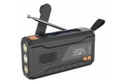 DAB, nettverks- og klokkeradio - DENVER SCD-2033 - Emergency Radio - Solar - Dynamo - 2000 mAh Powerbank - DAB/FM - Svart - SCD-2033