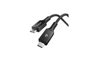 USB - Spigen Essential USB C to USB C 240W Fabric Cable - black EB24015CC - ACA10423