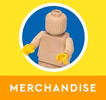 LEGO merchandise – minifigur i tre med gule hender